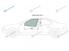 DW01198 FDLH Стекло переднее левое опускное CHRYSLER CIRRUSDODGE STRATUS 4D 95-00