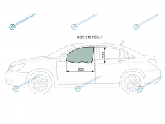 DD11310 FDLH Стекло переднее левое опускное CHRYSLER SEBRING 4D 07-11DODGE AVENGER 07-14