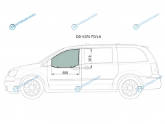 DD11370 FDLH Стекло переднее левое опускное CHRYSLER TOWN&COUNTRY 08-16DODGE CARAVAN 07-