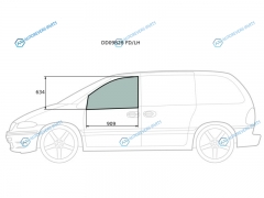 DD09828 FDLH Стекло переднее левое опускное CHRYSLER VOYAGERTOWN&COUNTRYDODGE CARAVAN 96-00