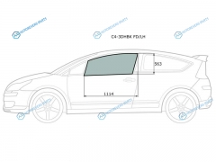 C4-3DHBK FDLH Стекло переднее левое опускное CITROEN C4 3D 04-11