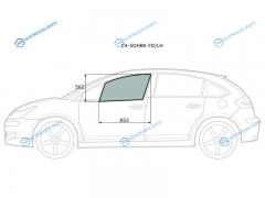C4-5DHBK FDLH Стекло переднее левое опускное CITROEN C4 5D HBK 04-10