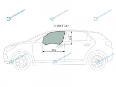 CI-DS5 FDLH Стекло переднее левое опускное CITROEN DS5 5D HBK 12-15
