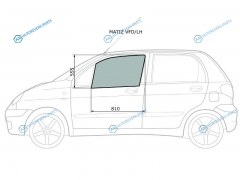 MATIZ VFDLH Стекло переднее левое опускное DAEWOO (Сборка Узбекистан) 01-15