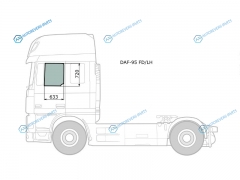 DAF-95 FDLH Стекло переднее левое опускное DAF 95(PEGASO TRONER)TE47 88-08