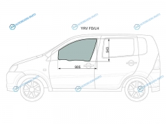 YRV FDLH Стекло переднее левое опускное DAIHATSU 00-05