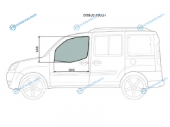 DOBLO FDLH Стекло переднее левое опускное FIAT 01-