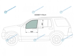 DD09871 FDLH Стекло переднее левое опускное FORD EXPLORER 03-10