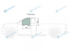 F150 FDLH Стекло переднее левое опускное FORD 24D (Standart cab) 04-08