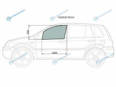 FUSION FDLH Стекло переднее левое опускное FORD 02-12