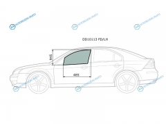 DD10113 FDLH Стекло переднее левое опускное FORD MONDEO 45D 00-07