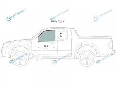 BT50 FDLH Стекло переднее левое опускное FORD RANGERMAZDA PICKUP 24D 06-11