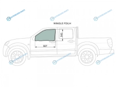 WINGLE FDLH Стекло переднее левое опускное GREAT WALL 3 07-12