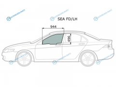 SEA FDLH Стекло переднее левое опускное HONDA ACCORD 02-08ACURA TSX 45D 04-08