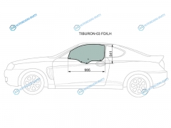 TIBURON-03 FDLH Стекло переднее левое опускное HYUNDAI COUPETIBURONTUSCANI 02-09