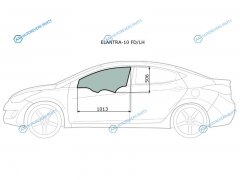 ELANTRA-10 FDLH Стекло переднее левое опускное HYUNDAI ELANTRAAVANTE 10-16