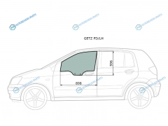 GETZ FDLH Стекло переднее левое опускное HYUNDAI GETZCLICK 5D 02-10