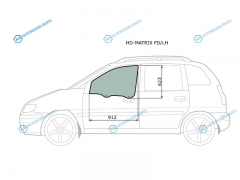 HD-MATRIX FDLH Стекло переднее левое опускное HYUNDAI MATRIXLAVITA 01-10