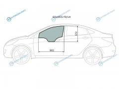 SOLARIS FDLH Стекло переднее левое опускное HYUNDAI SOLARISKIA RIO 45D 10-17