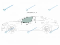 HYU-DN8 FDLH Стекло переднее левое опускное HYUNDAI SONATA (DN8) 4D 20-