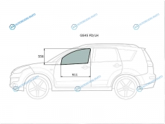 GS45 FDLH Стекло переднее левое опускное MITSUBISHI OUTLANDER XL CWW 05-12PEUGEOT 4007 07-12