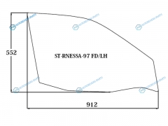 ST-RNESSA-97 FDLH Стекло переднее левое опускное NISSAN RNESSA 97-02
