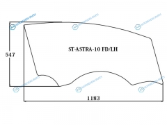 SPG-ASTRA-10 FDLH Стекло переднее левое опускное OPEL ASTRA J 3D HBK 11-