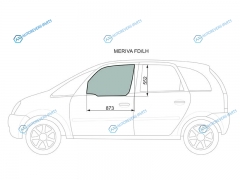 MERIVA FDLH Стекло переднее левое опускное OPEL (A) MPV 03-10
