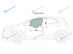 MOKKA FDLH Стекло переднее левое опускное OPEL 12-