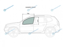 SANDERO FDLH Стекло переднее левое опускное RENAULT 08-14RENAULT DUSTER 10-21NISSAN TERRANO 14-