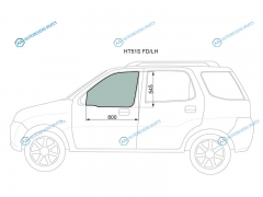 HT51S FDLH Стекло переднее левое опускное SUZUKI SWIFT 00-04SUZUKI IGNIS 00-07CHEVROLET CRUZE 5D 01-08
