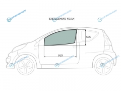 8363LGSH5FD FDLH Стекло переднее левое опускное TOYOTA AYGOPEUGEOT 107CITROEN C1 5D 05-14