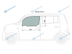 BB-06 FDLH Стекло переднее левое опускное TOYOTA bB 06-16DAIHATSU COOMATERIA 06-13
