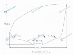 ST-ST202 FDLH Стекло переднее левое опускное TOYOTA CORONA EXIVCARINA ED 93-98