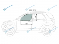 J200E FDLH Стекло переднее левое опускное TOYOTA RUSHDAIHATSU TERIOSBE-GO 06-