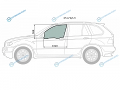 X5 LFDLH Стекло переднее левое опускное триплекс BMW E53 00-06
