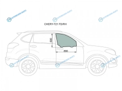 CHERY-T21 FDRH Стекло переднее правое опускное CHERY TIGGO 14-