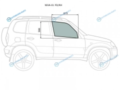 NIVA-01 FDRH Стекло переднее правое опускное CHEVROLET NIVA 02-
