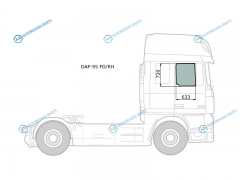 DAF-95 FDRH Стекло переднее правое опускное DAF 95(PEGASO TRONER)TE47 88-08