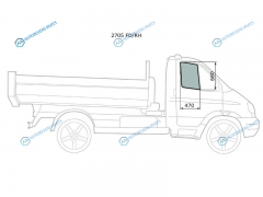 2705 FDRH Стекло переднее правое опускное GZ GZLСобольБаргузинВалдай 27053302 96-