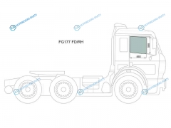 FG177 FDRH Стекло переднее правое опускное HINO RANGER TRUCK FD170 80-89
