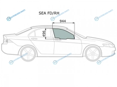 SEA FDRH Стекло переднее правое опускное HONDA ACCORD 02-08ACURA TSX 45D 04-08