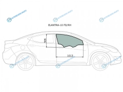 ELANTRA-10 FDRH Стекло переднее правое опускное HYUNDAI ELANTRAAVANTE 10-16