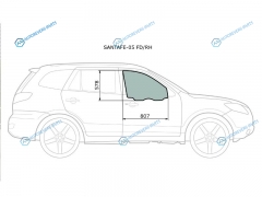 SANTAFE-05 FDRH Стекло переднее правое опускное HYUNDAI SANTA FE 06-12