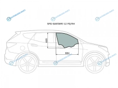 SPG-SANTAFE-12 FDRH Стекло переднее правое опускное HYUNDAI SANTA FE 12-18