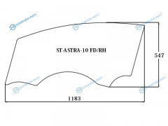 SPG-ASTRA-10 FDRH Стекло переднее правое опускное OPEL ASTRA J 3D HBK 11-
