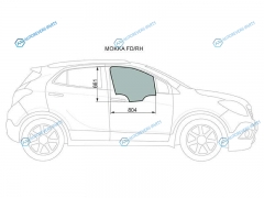 MOKKA FDRH Стекло переднее правое опускное OPEL 12-