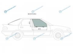 KE91 FDRH Стекло переднее правое опускное TOYOTA COROLLA E9 5D LBKSPRINTER CARIB 88-95