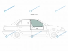 KE90 FDRH Стекло переднее правое опускное TOYOTA COROLLA EE90 4D SED 87-91