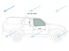 VZV130 FDRH Стекло переднее правое опускное TOYOTA HILUX SURF4RUNNER 88-95
